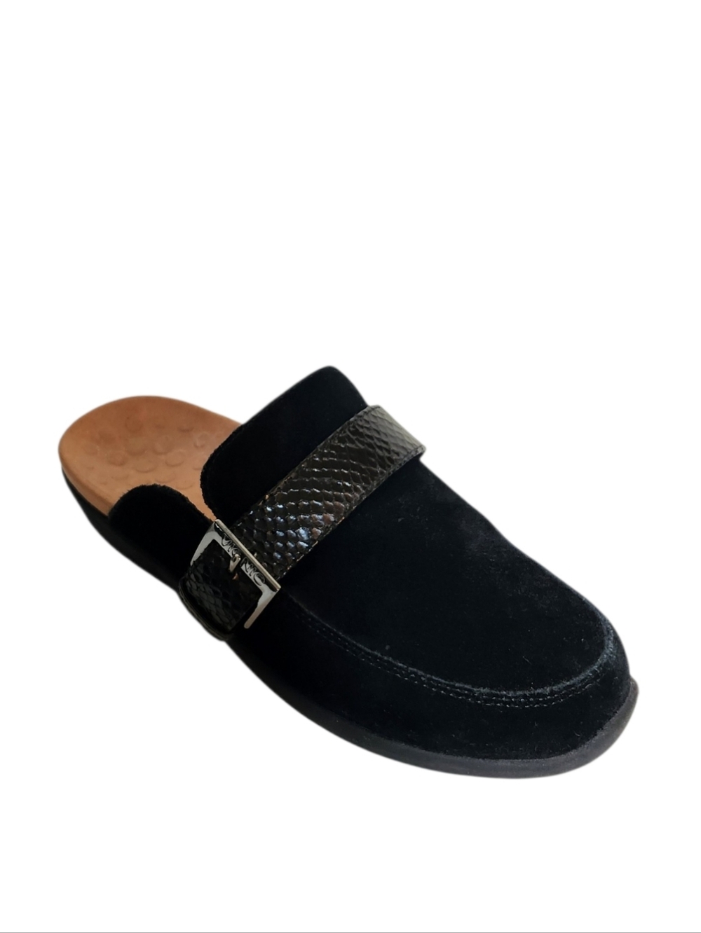 Vionic Darla Black Suede Clogs Mules Size 5